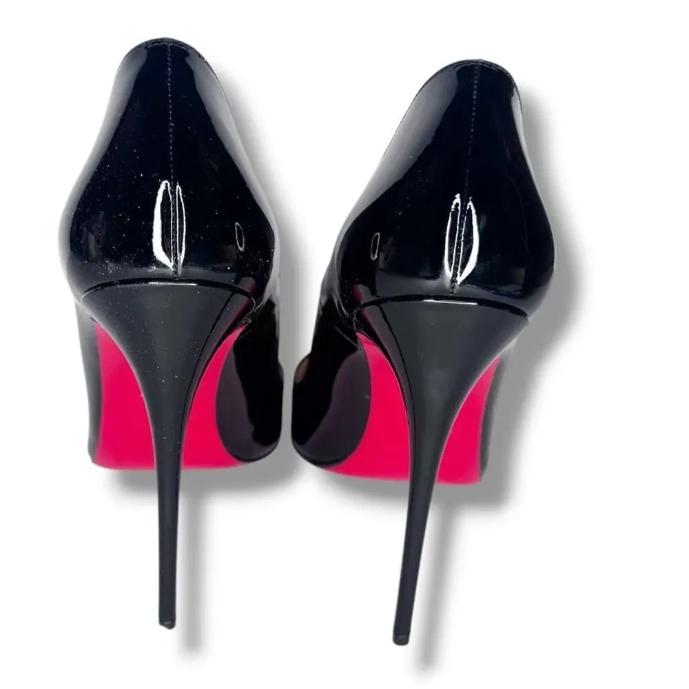 Christian Louboutin So Kate 120 Black Patent Leather Pumps High Heels Women’s 39